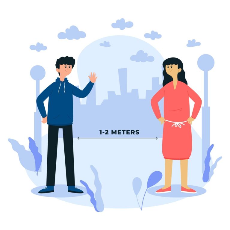 social-distancing-illustration-theme_23-2148507081